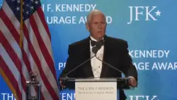 Former Vice President Pence defends Constitution after getting Profile in Courage Award