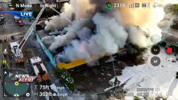 Massive fire breaks out at vacant warehouse in Miami